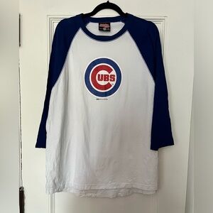 Stitches Athletic Gear  3/4 Length Raglan Sleeve Chicago Cubs Tee 2009 - Large